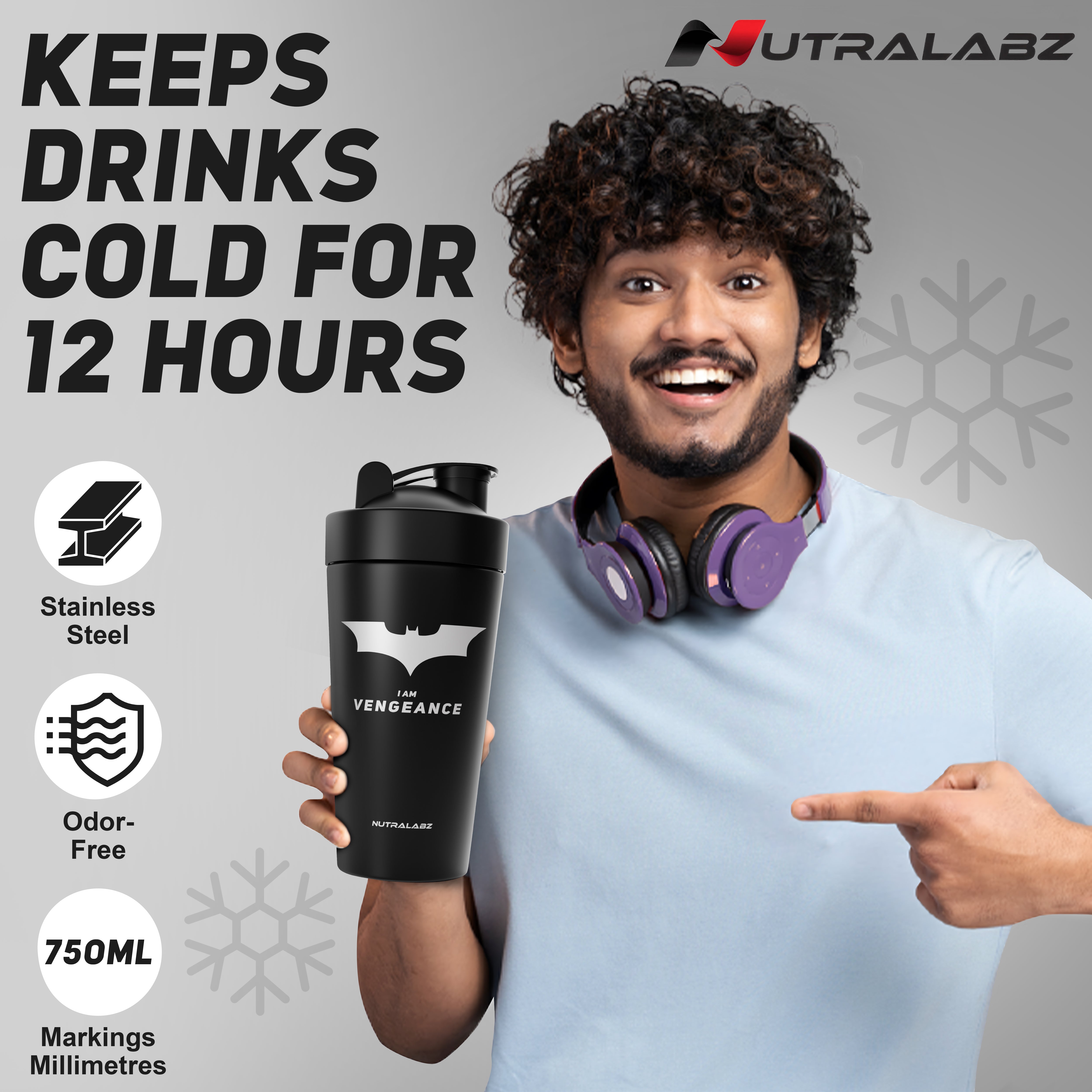 Nutralabz Batman Steel Shaker