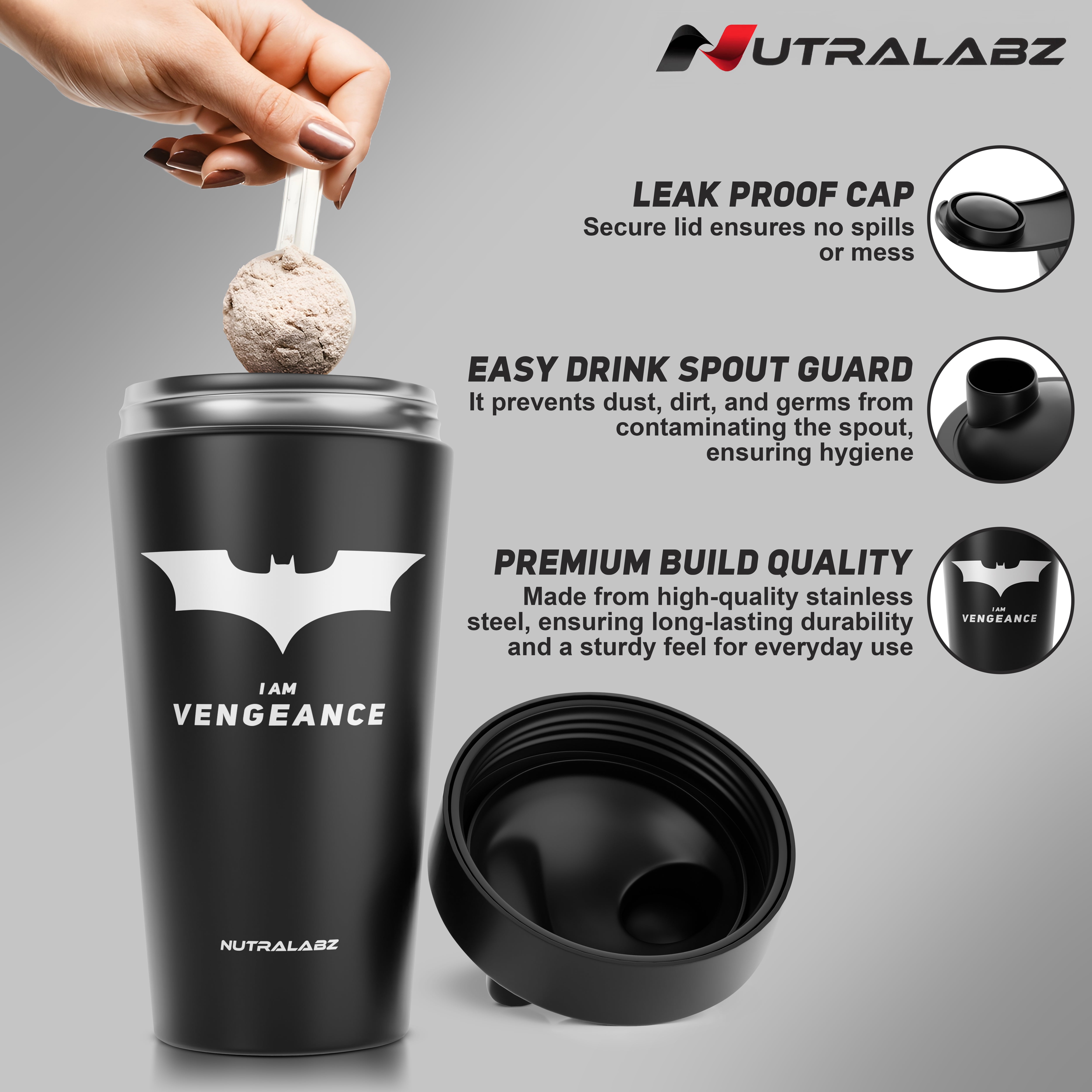 Nutralabz Batman Steel Shaker